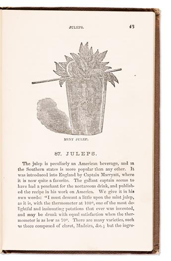 (FOOD & DRINK). Jerry Thomas. The Bar-Tender's Guide; or, How to Mix All Kinds of Plain and Fancy Drinks.
